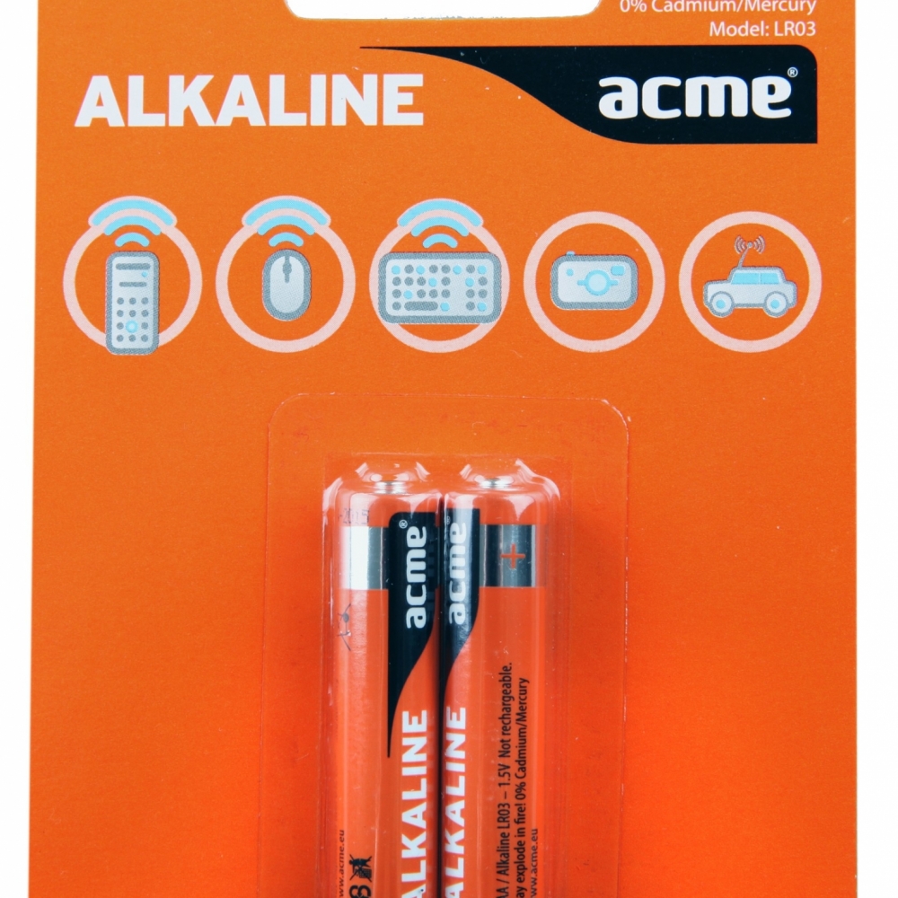 Baterije ACME alkalne LR03 AAA pak 1/2 - Punjive baterije
